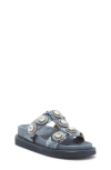 Kurt Geiger Orson Crystal Sandal In Blue