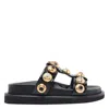 Kurt Geiger Orson Multi Stud Casual Sandals In Animal Print