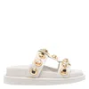 Kurt Geiger Leather Croc-embossed Orson Sandals In White