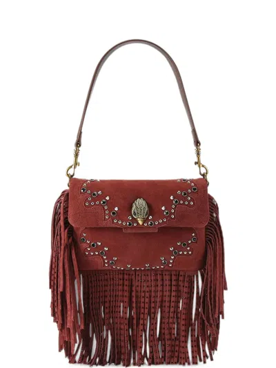 Kurt Geiger Oxford Fringe Shoulder Bag In Red