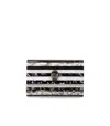 Kurt Geiger Party Eagle Black White Clutch Bag In Black