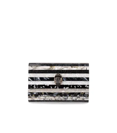 Kurt Geiger Party Eagle Black White Clutch Bag In Multi