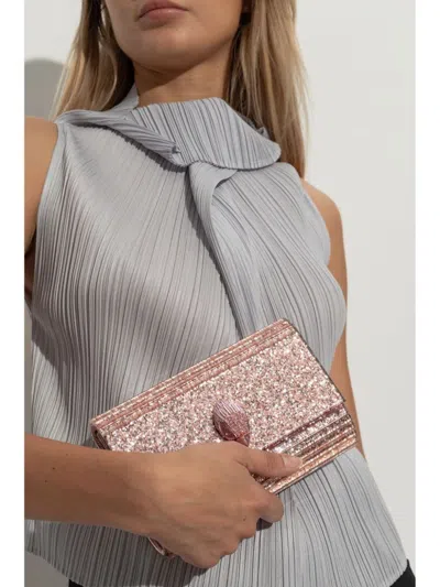 Kurt Geiger Party Eagle Clutch Bag In Pink