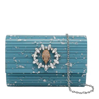 Kurt Geiger Party Eagle Clutch Bag In Blue