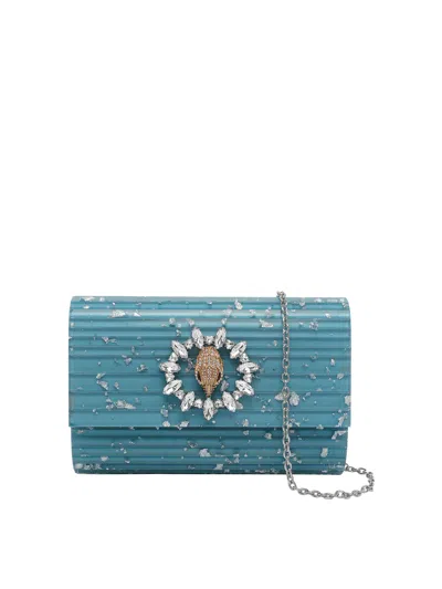 Kurt Geiger Party Eagle Clutch In Blue