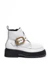 Kurt Geiger Patent Ankle Boots - White In White