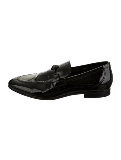 Pre-owned Kurt Geiger Patent Leather Dress Loafers In Black