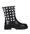 Kurt Geiger Patent Leather Embellished Octavia Ankle Boots In Black