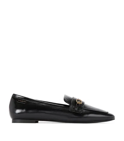 Kurt Geiger Patent Leather Mayfair Slim Loafers In Black