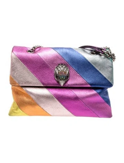 Pre-owned Kurt Geiger Patent Leather Shoulder Bag In Multicolor