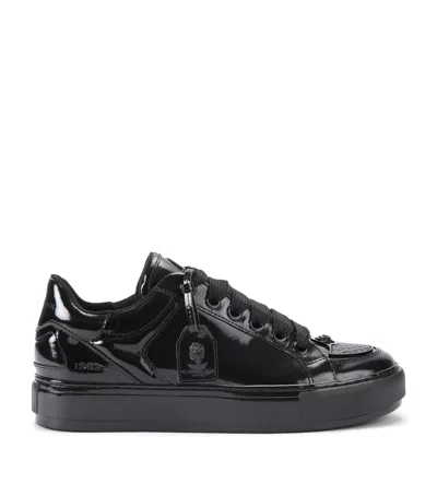 KURT GEIGER PATENT LEATHER SOUTHBANK TAG SNEAKERS