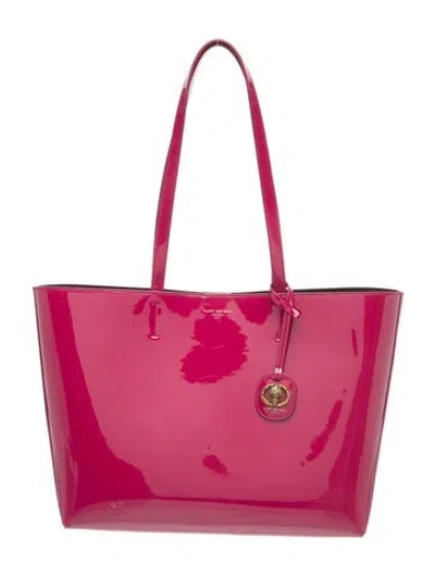 Pre-owned Kurt Geiger Patent Leather Tote In Pink