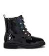 Kurt Geiger Patent Mini Bax Boots In Black