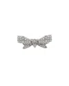 Kurt Geiger Pave Eagle Head Bow Statement Ring In Silver