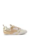 Kurt Geiger Perforated Panel Slim Runner Sneakers In Neutral