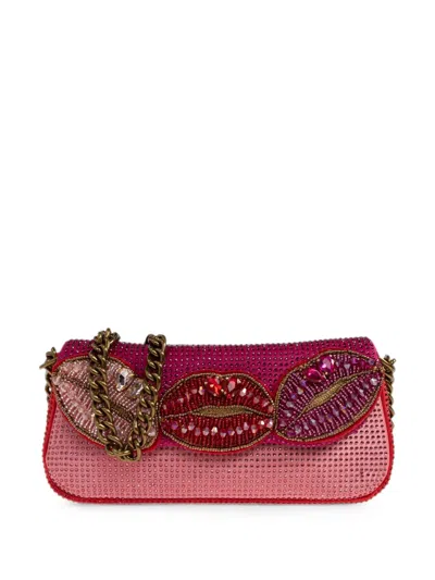 Kurt Geiger Pickle Kiss Crystal-embellished Mini Bag In Pink