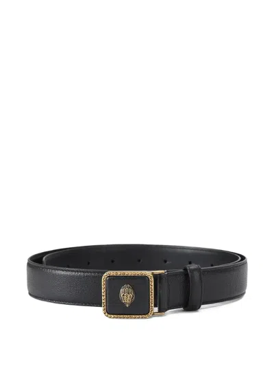Kurt Geiger Pimlico 30 Eagle-head Plaque Belt In Black
