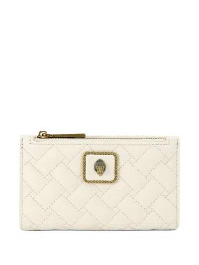 Kurt Geiger Pimlico Quilted Eagle-head-embellished Bifold Wallet In White