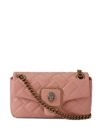 Kurt Geiger Pimlico Quilted Leather Shoulder Bag In Pink
