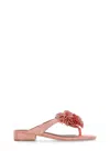 Kurt Geiger Flip Flops With Pom Poms In Pink