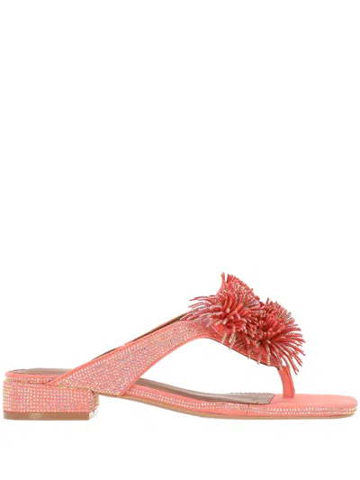 Kurt Geiger Pom Pom Coral Sandals