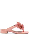 Kurt Geiger Flip Flops With Pom Poms In Pink