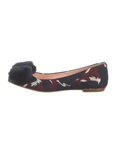 Pre-owned Kurt Geiger Printed Ballet Flats In Blue
