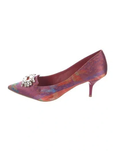 Pre-owned Kurt Geiger Printed Pumps In Red