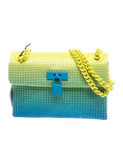 Pre-owned Kurt Geiger Pvc Shoulder Bag In Blue/green