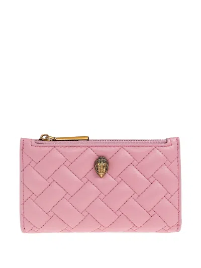 Kurt Geiger Quilted Bifold Wallet In Pink