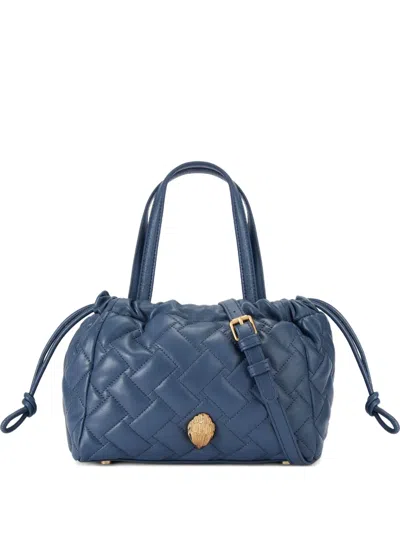 Kurt Geiger Quilted Bird-embellished Tote Bag In Blue