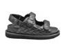 Kurt Geiger Quilted Black Flat Shoes With Minimalist Silhouette In Gray