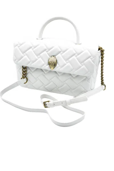 Kurt Geiger Quilted Bone Handbag With Versatile Carrying Options In White