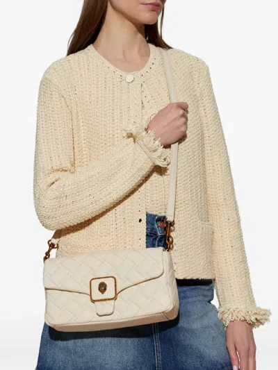 Kurt Geiger Quilted Chain Leather Tote Bag In Neutral