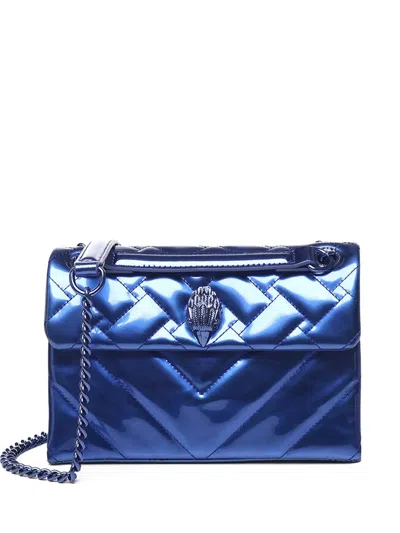 Kurt Geiger Quilted Chain Shoulder Bag In Blue