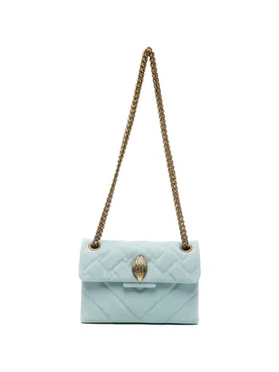 Kurt Geiger Quilted Chain Shoulder Bag In Blue
