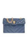 Kurt Geiger Quilted Chain-strap Cross Body Bag In Blue