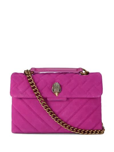 Kurt Geiger Quilted Chain-strap Crossbody Bag In Pink