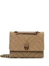 Kurt Geiger Quilted Chain-strap Satchel In Brown