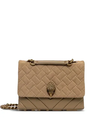 Kurt Geiger Quilted Chain-strap Satchel In Brown