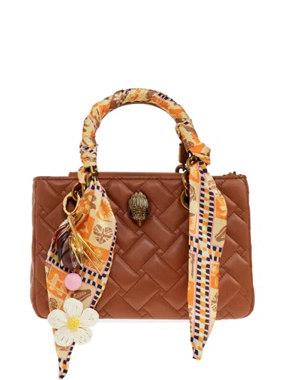 Kurt Geiger Quilted Charm Tote Bag In Brown