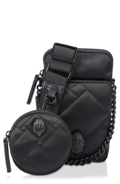 Kurt Geiger Quilted Crossbody Bag In Charcoal