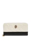 Kurt Geiger Quilted-design Zip-around Wallet In White