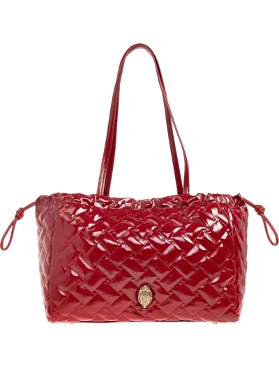 Kurt Geiger Quilted Drawstring-fastening Tote Bag In Red