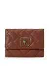 Kurt Geiger Quilted Eagle Wallet In Brown