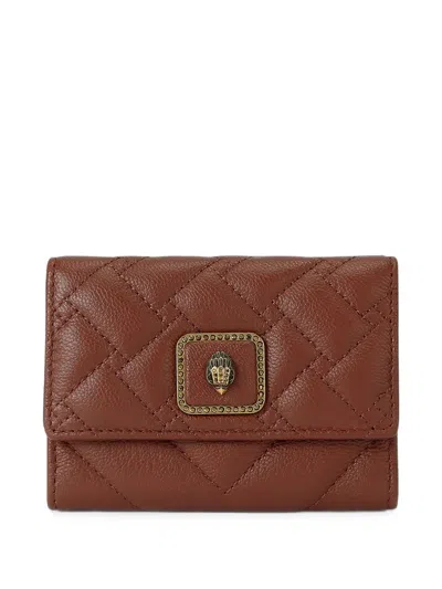 Kurt Geiger Quilted Eagle Wallet In Brown