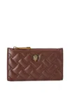 Kurt Geiger Quilted Eagle-plaque Wallet In Black