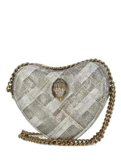 Kurt Geiger Quilted Heart Mini Bag In Gray