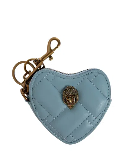 Kurt Geiger Quilted Heart-shaped Charm In Green