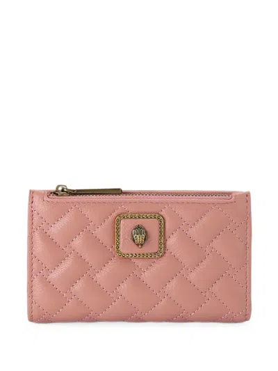 Kurt Geiger Quilted Leather Wallet In Black
